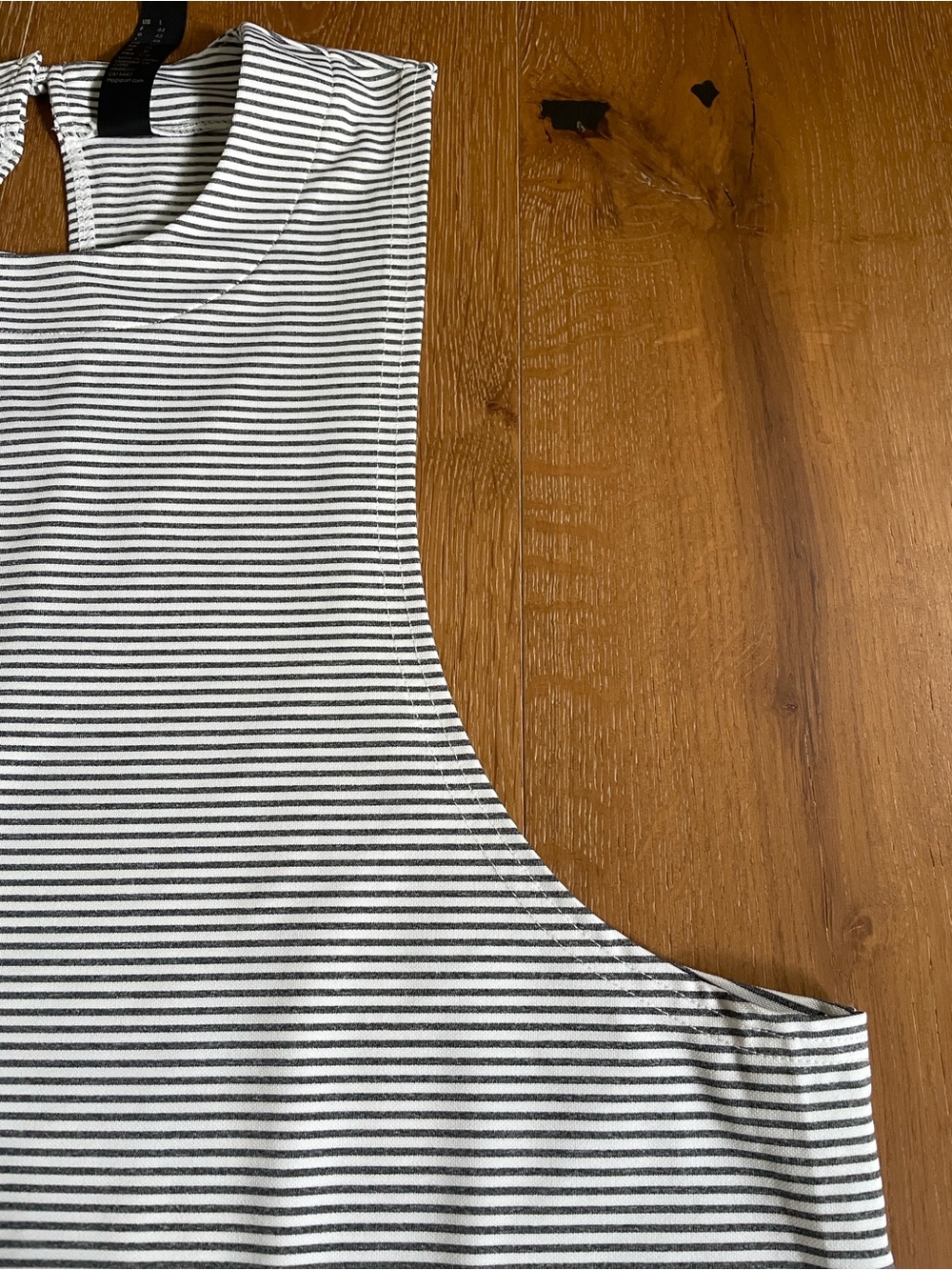 NEW Romper MPG Striped Grey and White Sleeveless Stretchy Knit Sz XL